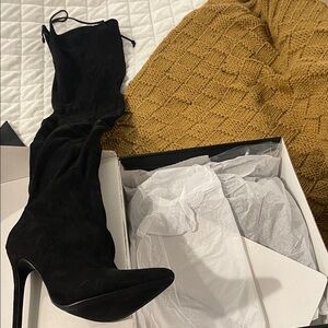 Elegant Black OTK Women's Boots